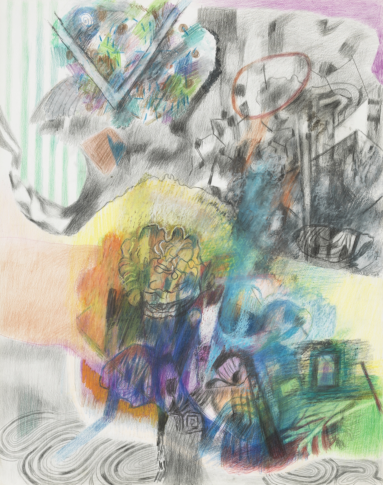Imaginary Brooklyn Flowerscape, 2014

Prismacolor, charcoal and oil pastel on paper

24 x 18 inches